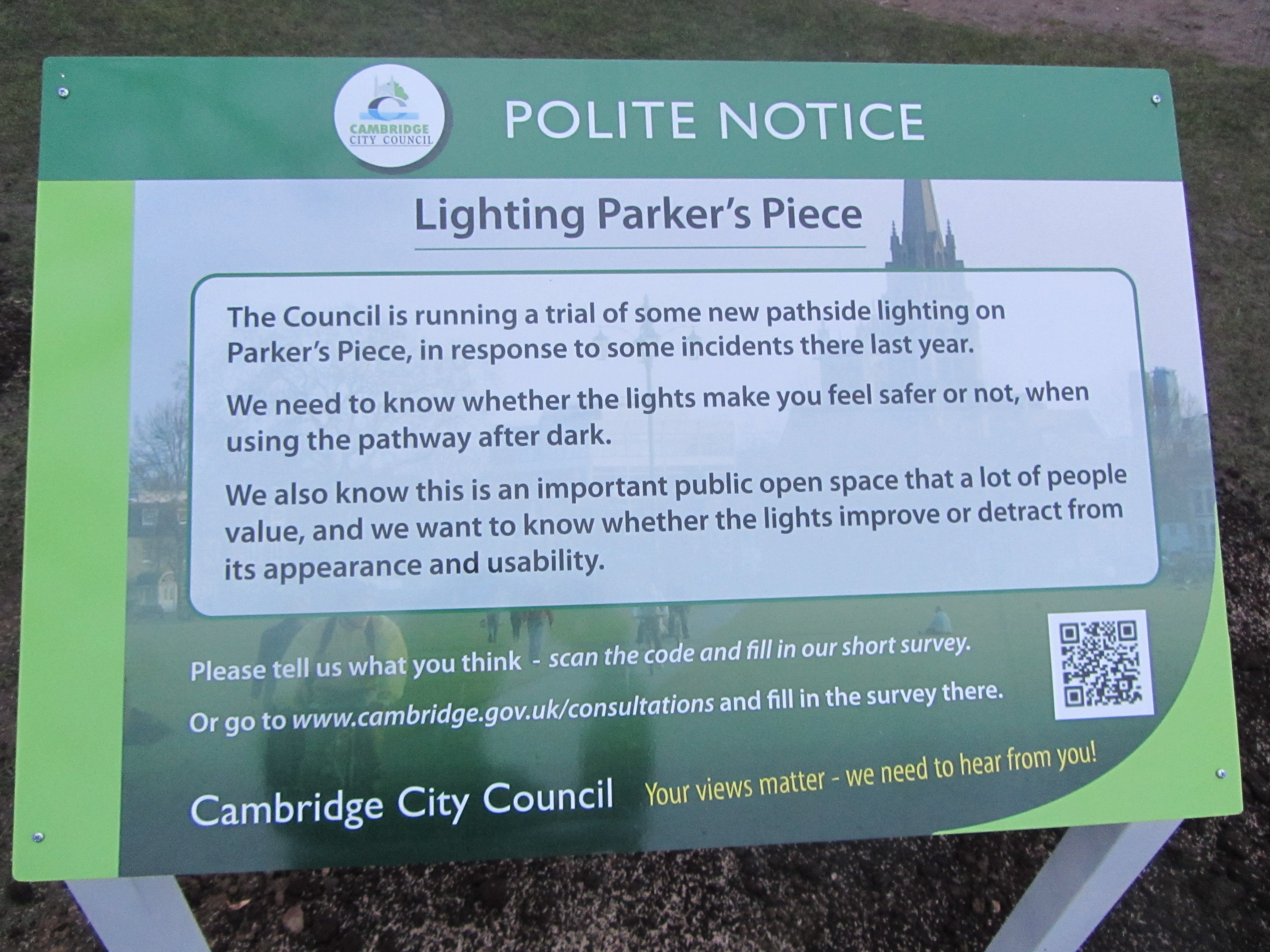 Parker's Piece lighting scheme